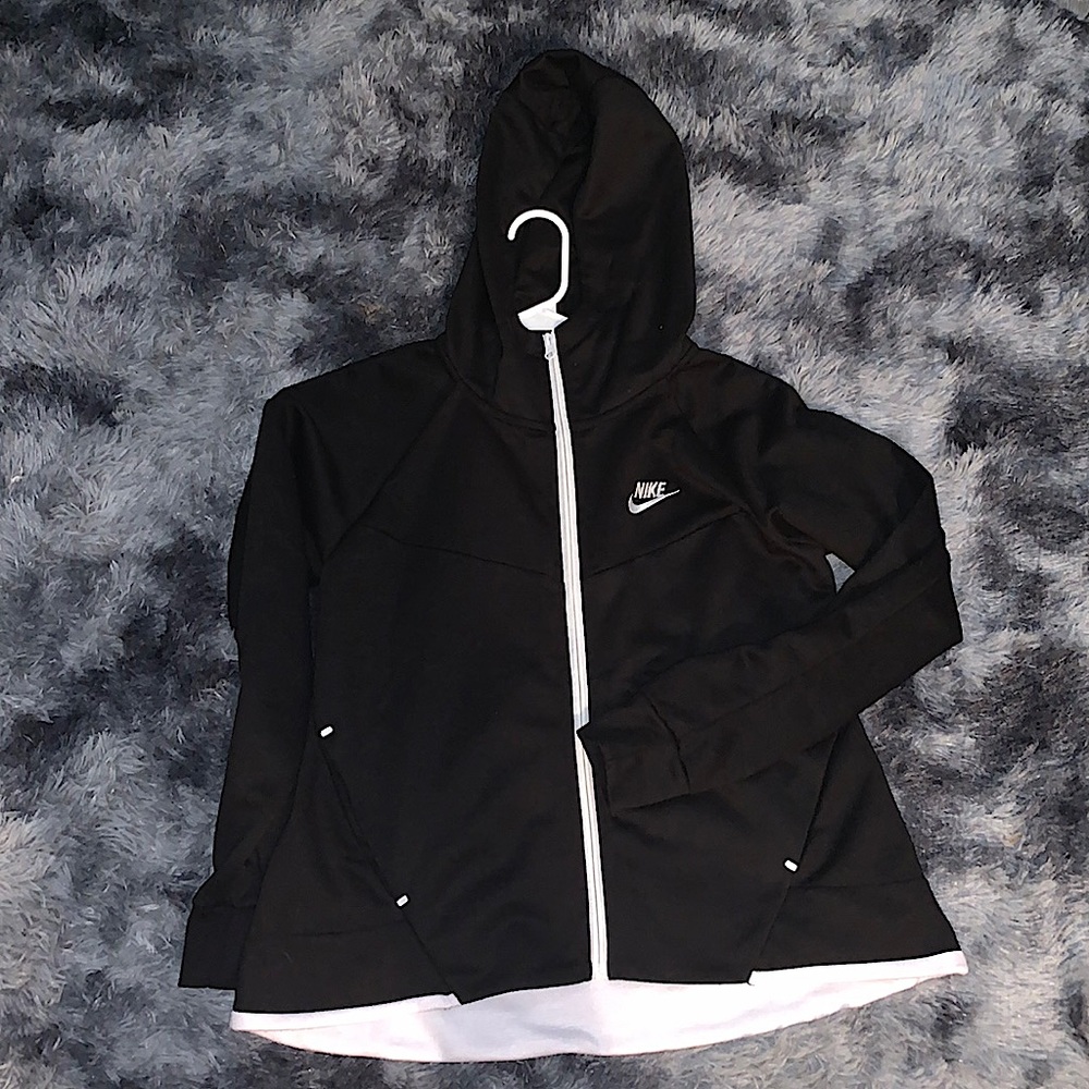 Black and White Small Nike Hoodie